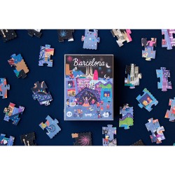 Puzzle reversible - Night & Day in Barcelona - 36 piezas