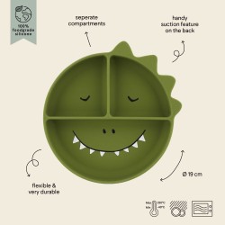 Plato de silicona con ventosa - Mr. Dino