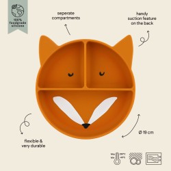 Plato de silicona con ventosa - Mr. Fox