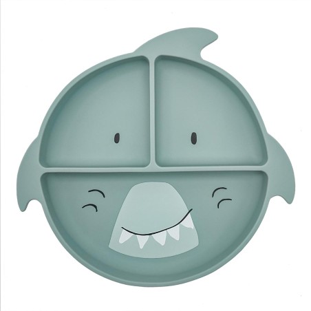 Plato de silicona con ventosa - Mr. Shark
