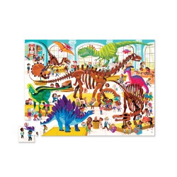 Puzzle - Un día en el museo de dinosaurios - 48 piezas