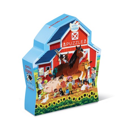 Puzzle - Un día en la granja - 48 piezas