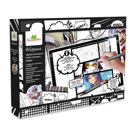 Manga - XXL Pizarra de luz LED y taller de marcadores