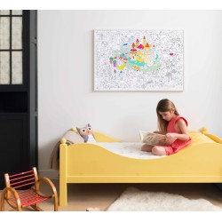 Poster XL Magic Para Colorear 100x70cm - Omy