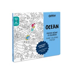 Poster XL Ocean Para Colorear 100x70cm - Omy