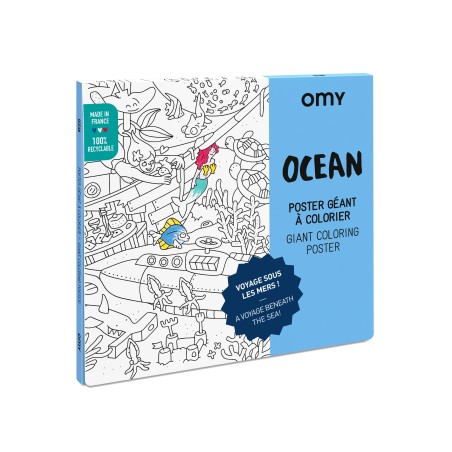 Poster XL Ocean Para Colorear 100x70cm - Omy