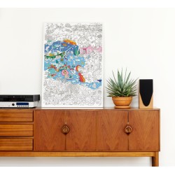 Poster XL Ocean Para Colorear 100x70cm - Omy