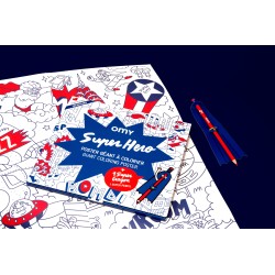 Poster XL Súper Héroes Para Colorear y Pinturas - Omy