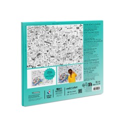 Poster XL Surf & Skate Para Colorear 100x70cm - Omy
