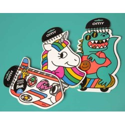 Libreta de pegatinas Unicornio - Omy