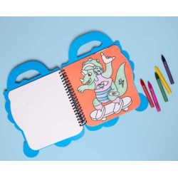 Libro con pinturas y pegatinas Dinos - Omy