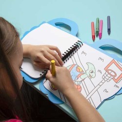 Libro con pinturas y pegatinas Dinos - Omy