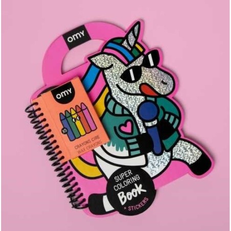 Libro con pinturas y pegatinas Unicornio lily - Omy