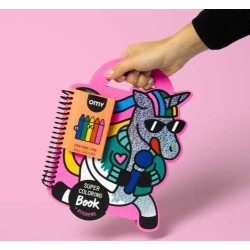 Libro con pinturas y pegatinas Unicornio lily - Omy