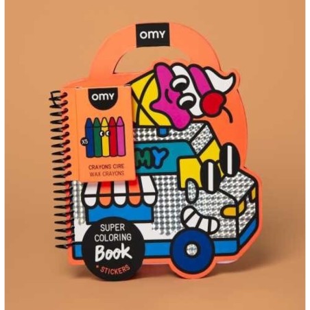 Libro con pinturas y pegatinas Yummy - Omy