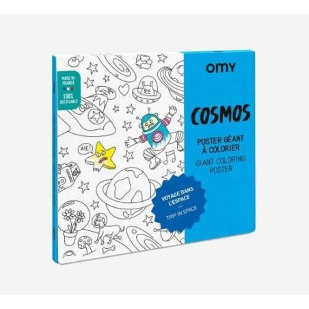 Poster XL Cosmos Para Colorear 100x70cm - Omy