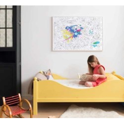 Poster XL Cosmos Para Colorear 100x70cm - Omy