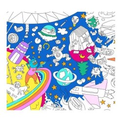 Poster XL Cosmos Para Colorear 100x70cm - Omy