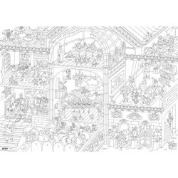 Poster XL Dance Para Colorear 100x70cm - Omy
