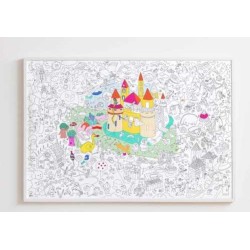 Poster XL Magic Para Colorear 100x70cm - Omy