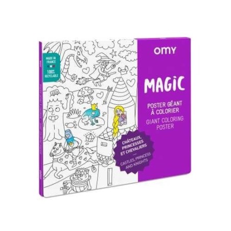 Poster XL Magic Para Colorear 100x70cm - Omy