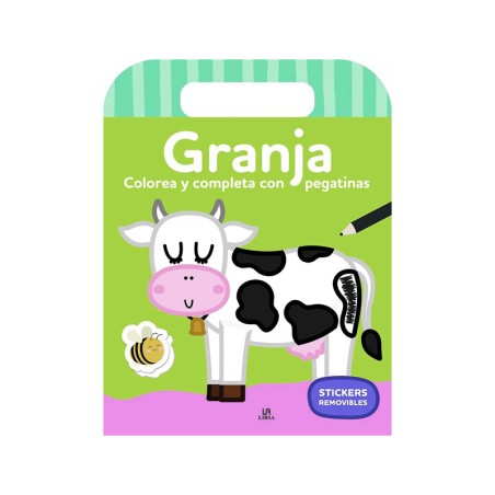 COLOREA Y COMPLETA CON PEGATINAS GRANJA