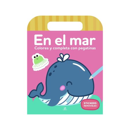 COLOREA Y COMPLETA CON PEGATINAS EN EL MAR