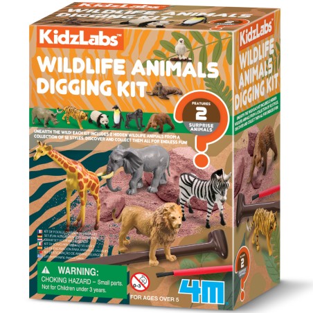 Kit Sorpresa de Excavación animales salvajes