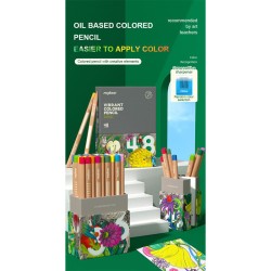 Crayones triangulares en 48 colores vibrantes