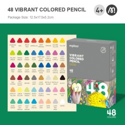 Crayones triangulares en 48 colores vibrantes