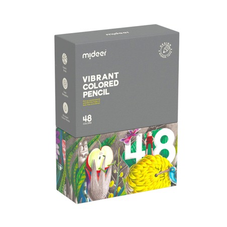 Crayones triangulares en 48 colores vibrantes