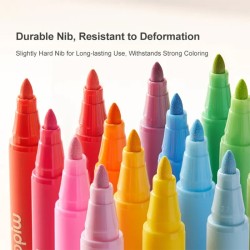 Marcadores acrílicos con punta redonda (12 colores)