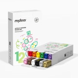 Marcadores acrílicos con punta redonda (12 colores)