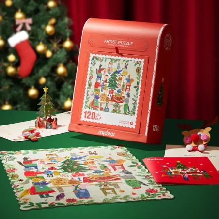 Puzzle artístico – Intercambio deregalos en Navidad - 120 piezas