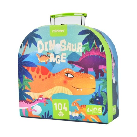 Puzzle maletín  - Era de los Dinosaurios - 104 piezas