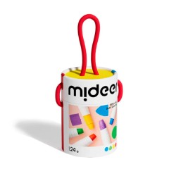 Cubo de 24 crayones de secado rápido, suaves y lavables