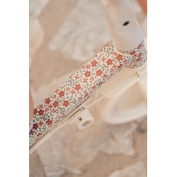 Triciclo con barra blanco flores - Little Dutch