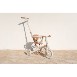 Triciclo con barra blanco flores - Little Dutch