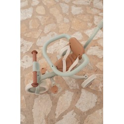Triciclo con barra verde flores - Little Dutch