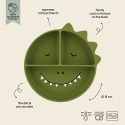Plato de silicona con ventosa - Mr. Dino