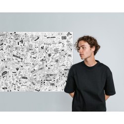 Poster XL Surf & Skate Para Colorear 100x70cm - Omy