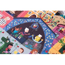 Puzzle reversible - Night & Day in Barcelona - 36 piezas