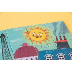 Puzzle reversible - Night & Day in Paris - 36 piezas