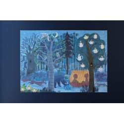 Puzzle reversible - Night&Day in the Forest - 36 piezas