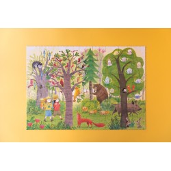 Puzzle reversible - Night&Day in the Forest - 36 piezas
