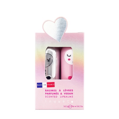 Set de 2 bálsamos labiales - CHLOE (coco y fresa)