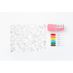 Tapete colorear + 6 rotuladores "Las Estaciones" - Scribble