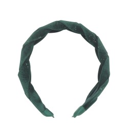 Diadema - Evergreen Velvet Plaited