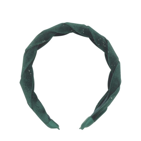 Diadema - Evergreen Velvet Plaited