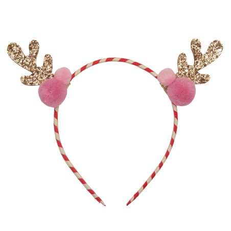 Diadema - Stripy Pom Pom Reindeer